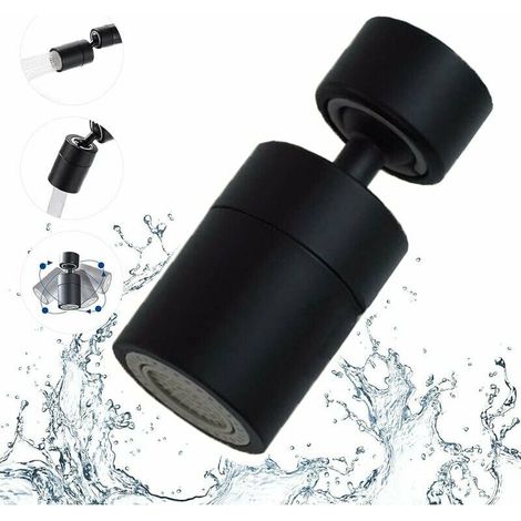 Green Mobility-Aérateur de robinet Mousseur pour robinet Pivotant 360 Degrés-2 Modes Adaptateur Fil Interne 22mm Guazhuni(noir) (1/5)