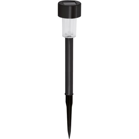 Lampada solare a LED nera Ideus 04374, IP44, dritta, luce bianca fredda. (1/2)