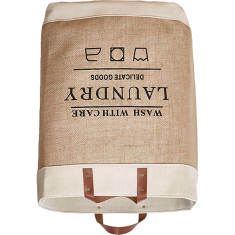 Sac cabas en jute, résistant à l'humidité, fabriqué en matériau composite EVA, design simple et moderne, avec une large bordure blanche et un motif à lettres. (1/5)