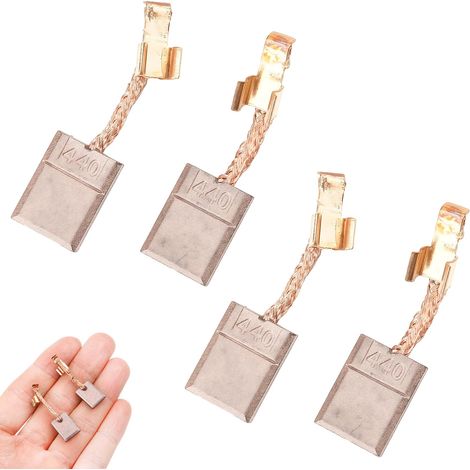 4 Pièces Charbon Moteur Electrique, Charbon Moteur Cb 440, Charbon Moteur 18v 14.4v, pour Perceuse Visseuse Compatibles CB440 CB448 CB436 BDF440 BFR440 BDA340 BDA351 (1/5)