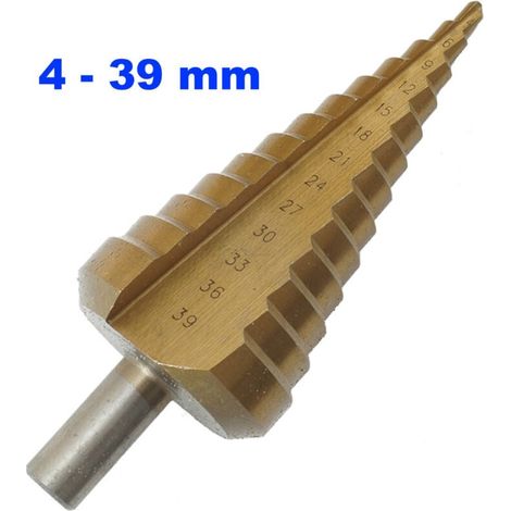YMYNY Stufenbohrer-Lochvergrößerer für Metall, konisch, 4–39 – (1/2)