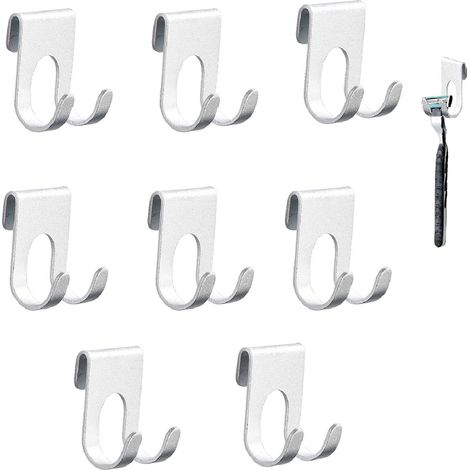 Rasiererhalter für die Dusche – 8-teiliges Zubehörset zum Aufhängen von Rasierern – Feuchtigkeitsbeständiger Rasiererhalter aus Aluminium für Dusche, Küche und Büro (1/5)