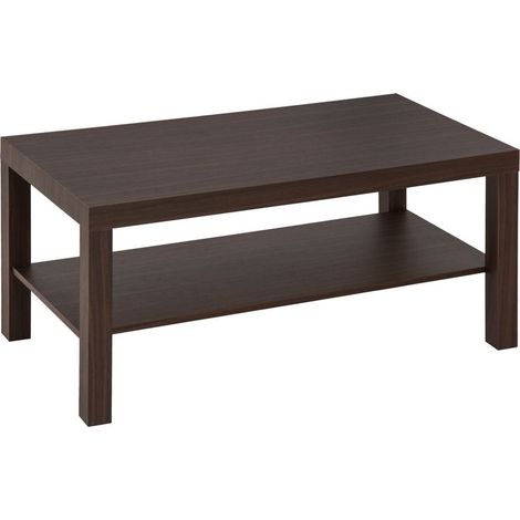 Table low rectangular classic with shelf of storage in wood 90×45×44,5 cm (1/5)