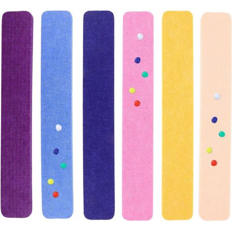 Lot de 6 bandes de feutrine pour tableau d'affichage, petites bandes pour tableau d'affichage mural-33.00X5.00X0.90CM (1/4)