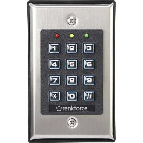 Serrure à code sans clé en saillie avec clavier rétroéclairé – Modèle 1582597, montage facile sur porte standard (1/4)