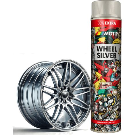 Vernice acrilica argento per cerchi auto 600 ml (1/2)