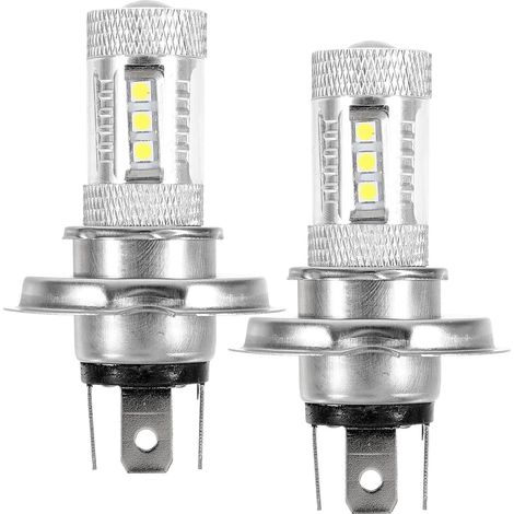 Ampoule LED Phare Antibrouillard H4 80W Lot de 2 en Alliage de Titane pour Voiture Éclairage Large et Faible Consommation en Conduite Nocturne (1/5)
