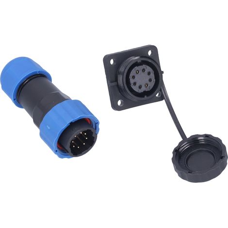 Connecteur électrique étanche IP68 SP20 prise aviation carrée à souder 250V 5A adaptateur industriel mâle femelle (1/5)