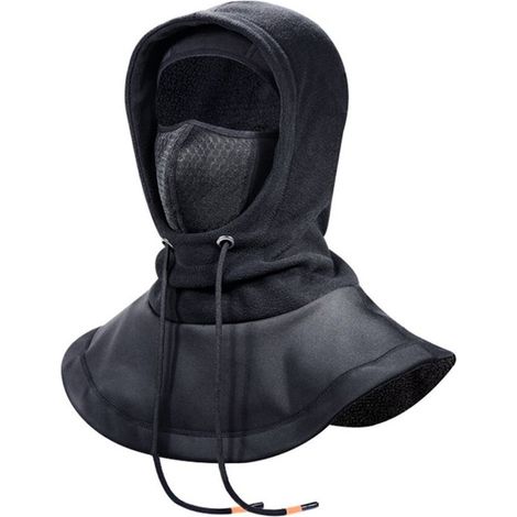 Pasamontañas de forro polar para hombre, cálido, calentador de cuello, capucha para debajo del casco para ciclismo, motocicletas, esquí, scooters (1/5)
