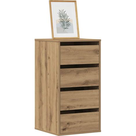 Cajonera de esquina madera ingeniería roble artisan 40x41x76 cm