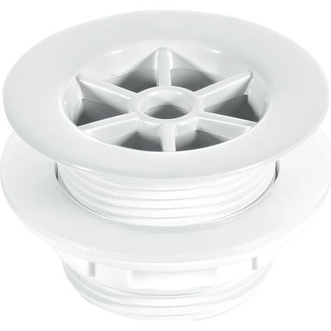 McAlpine WS5 1.5" Shower Waste: 70mm White Plastic Flange x 1.5" Tail: Backnut Model
