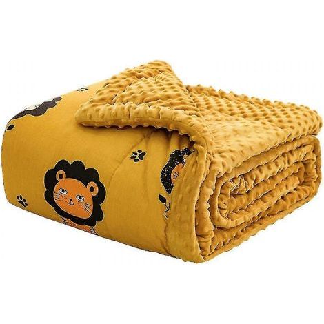 Couverture lestée pour enfants, plaid en coton avec billes, couverture lourde réversible pour enfants (1/4)