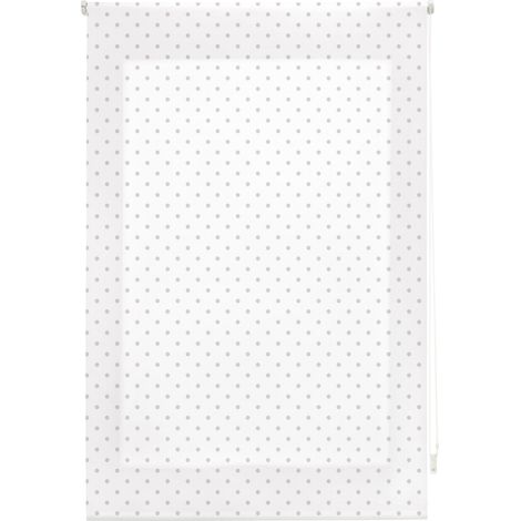 Blindecor macchie Tenda avvolgibile, Tessuto, bianco grigio, 110 x 180 cm (1/2)