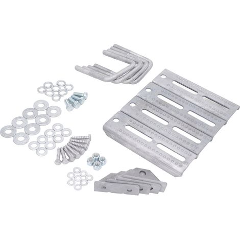 Kit de support de couchette supérieure pivotant galvanisé avec quincaillerie pour traverse de remorque de bateau de 3 po de large et 3 po de haut (1/5)