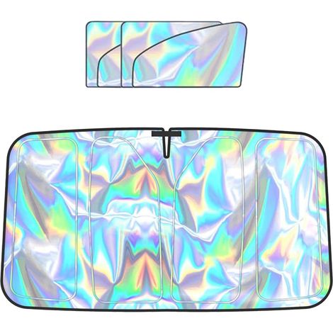 Protection Solaire Automobile pour Fenêtres Protection Solaire pour Pare-Brise Écran Pare- Pliable pour Camping, Randonnée et Stationnement Urbain - Protection Intérieure Automobile (1/5)