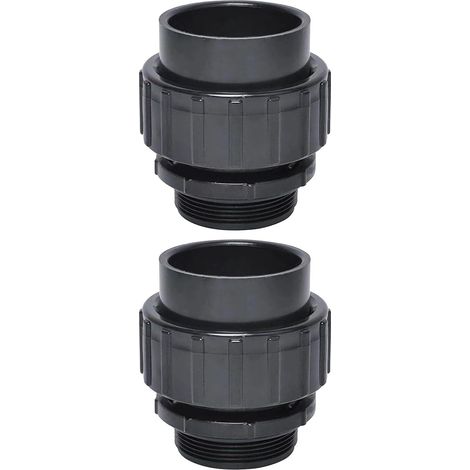 2 Stück Slip-Fitting-Schnellverbinder-Ersatz für Schwimmbadpumpe, 1,5" bis 2" Slip-Union-Steckverbindungsadapter, universelles Zubehör