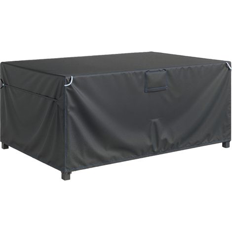 Housse imperméable pour salon de jardin extérieur en tissu Oxford 420D, avec aération et sac de transport, 180x120x74cm, noir (1/5)