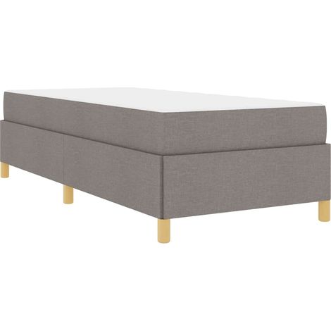 Cama tipo Box Spring Taupe y Blanco 90 x 190 cm tela vidaXL (1/5)
