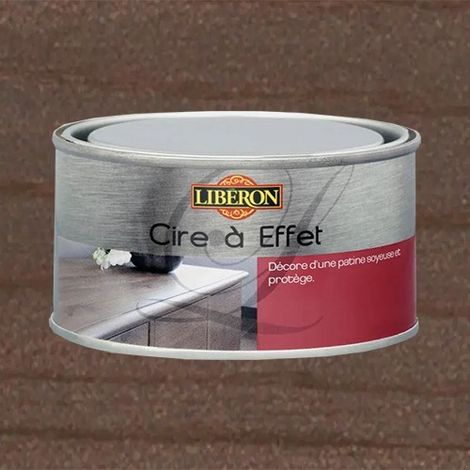 Cire à effet bronze 0,25 L – Nourrit et résiste aux taches – Compatible toutes essences de bois – Fini soyeux et irisé – Liberon (1/2)