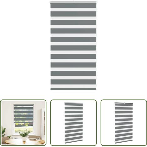 vidaXL Jalousie - Doppelrollo Dunkelgrau 90x100 cm Stoffbreite 85,9 cm Polyester (1/5)