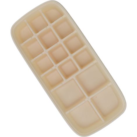 Moule à glaçons en silicone pour bureau, boîte de rangement pour glaçons pour réfrigérateur, boîte de conservation pour aliments pour enfants, moule à glaçons en silicone grande capacité - blanc (1/5)