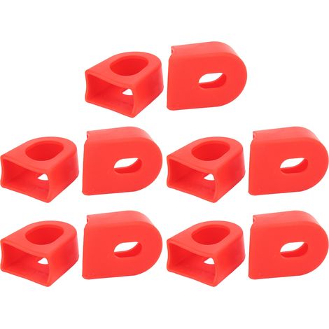 Protège-manivelle vélo silicone rouge pour bras de manivelle, protecteur d'axe de pédale de bicyclette (1/5)