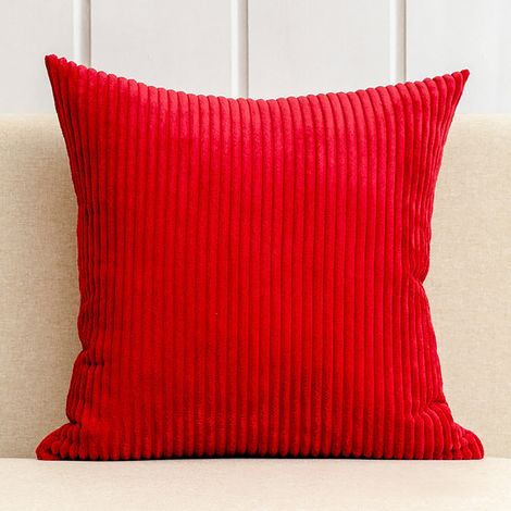 Coussin Décoratif - Housse de Coussin en Polyester Gris Rayé - 55 x 55 cm - Pour Salon Chambre - Lot de 2