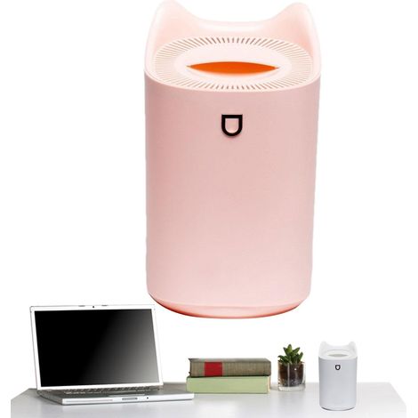 Humidificateur portable, diffuseur de brume de voyage, fonction lumineuse colorée, embouts, 3 réglages de vapeur, conception silencieuse de 3 l, (25,1 x 15,1 x 15,1 cm), alimentation USB (1/5)
