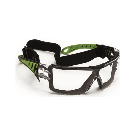 Occhiali di protezione trasparenti nero/verde