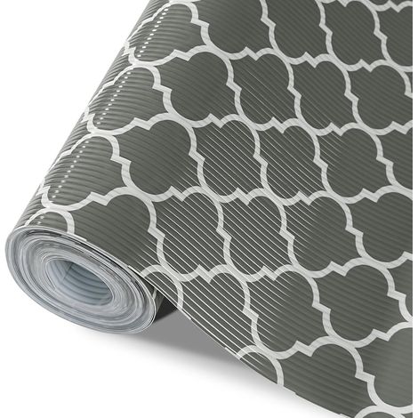 Tapis de Tiroir Antidérapant 30 x 150 cm, Protection d'Étagère Découpable, Revêtement Antiglisse pour Cuisine, Placard et Armoire (Gris)
