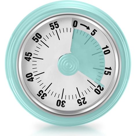Küchentimer – 7,6 cm optischer Timer – mechanischer Küchentimer mit 60-Minuten-Countdown-Funktion – batteriebetrieben – kostenloses Zeitmanagement-Tool – 7,6 cm (1/3)