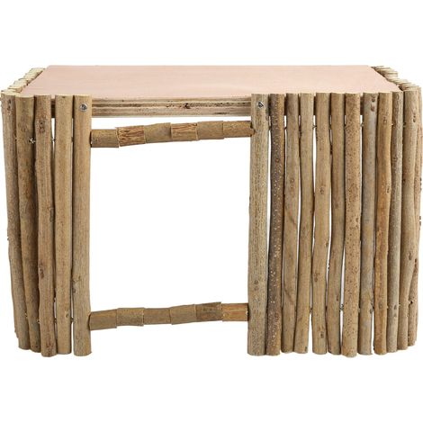 Petite cachette en bois pour animaux de compagnie, clôture respirante, cabane à Hamster avec plate-forme pour lapin, Chinchilla, cochon d'inde (1/5)
