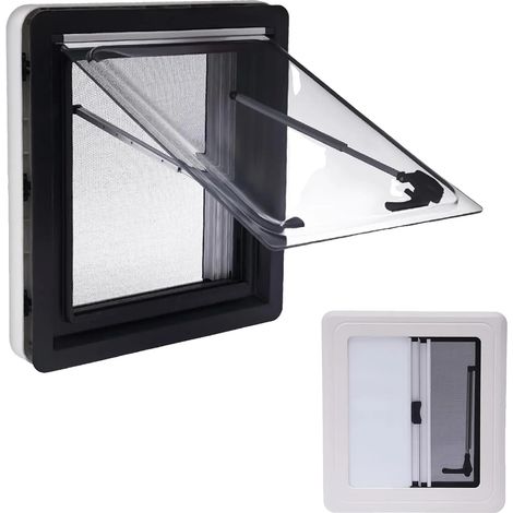 Fenêtre de Caravane, Ouverture Multi-Angle, Construction Durable, noir (1/2)