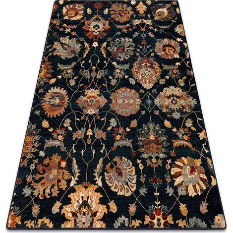 Wool carpet SUPERIOR LATICA navy blue blue 66x100 cm