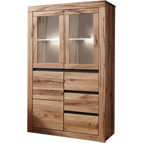 MONTREUX 123 Credenza in legno di cerro - oliato / natur 95x45x150 (1/3)