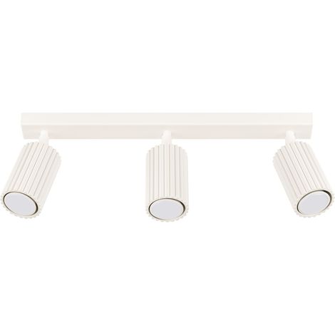 Spot Strahler Aluminium verstellbar Creme GU10 3-flammig länglich Modern (1/5)