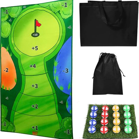 Ensemble de jeu de golf relaxant, tapis de frappe de golf de 0,8 x 1,5 m (1/4)