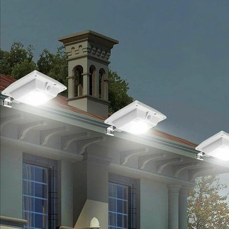 Solarbetriebene Zaunleuchte, Dachrinnenleuchte, 6 wasserdichte LEDs, Gartenbeleuchtung, Außendekoration (1/5)