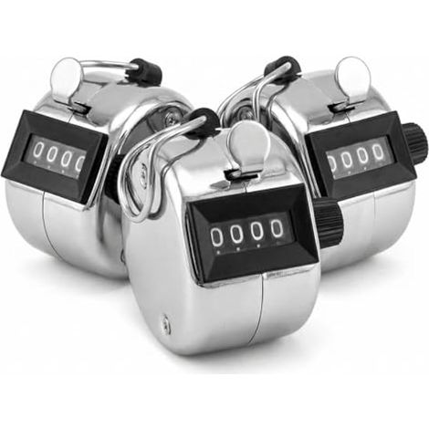 Compteur mécanique en métal à 4 chiffres (lot de 3) pour entraîneur sportif (1/5)