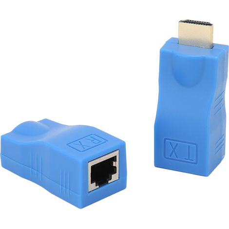 Amplificateur de signal, interface multimédia haute définition vers RJ45, extension de réseau unique pour vidéoprojecteur d'ordinateur (1/5)