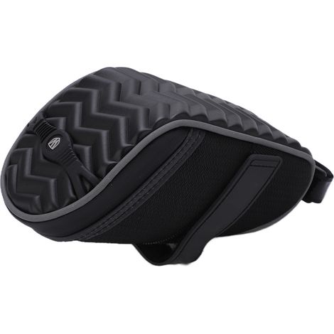 Sacoche de Selle Pliable pour VTT, Pochette de Rangement Vélo Noir, Porte-Bagages Arrière pour Cyclisme