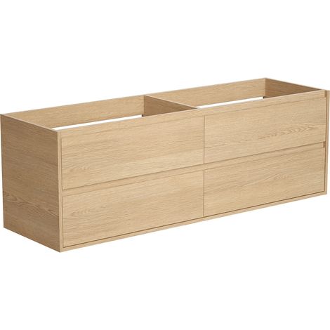 Mobile sotto lavabo sospeso 150 cm Placcatura rovere - MILIPAM (1/5)