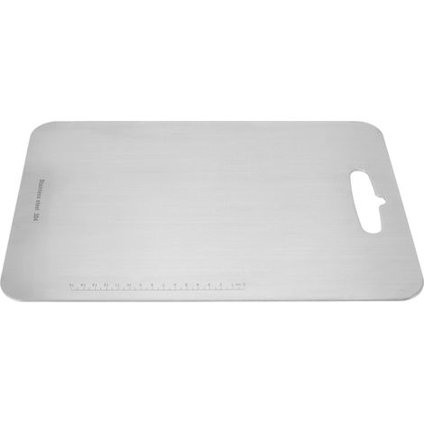 Planche à Découper Double Face en Acier Inoxydable 304, Facile à Nettoyer pour Cuisine (1/5)