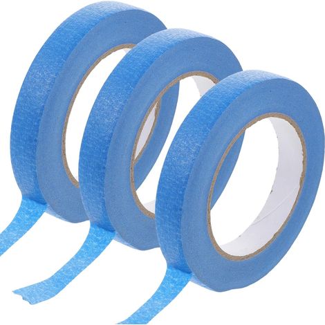 Ruban Adhésif de Masquage Bleu en Papier, 3 Rouleaux Repositionnables Forte Adhérence pour Rénovation Maison et Loisirs Créatifs (1/5)
