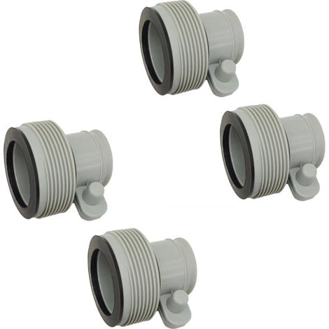 Accessoires de piscine (4 pièces) Adaptateur de tuyau de type B (2/4 pièces) Adaptateur de tuyau de piscine 1,25 pouce vers 1,5 pouce Compatible avec les pompes de filtration Intex (1/5)