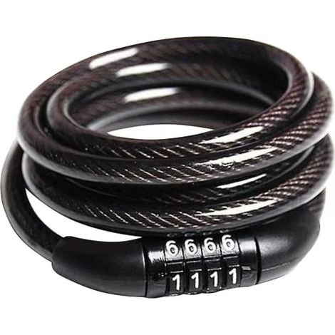 Antivol PC pour vélo, moto, scooter, cadenas à code à 4 chiffres