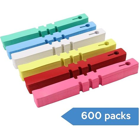 étiquettes de Plantes de Jardin 600 Pièces, Etiquette Arbre Fruitier étiquette Semis Plastique Couleur étiquette Jardinage Marqueur de Jardin Etiquette Potager Reutilisable (1/5)