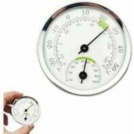 Thermomètre hygromètre, thermomètre analogique extérieur, thermomètre mural sans fil et hygromètre pour moniteur climatique intérieur et extérieur (B)