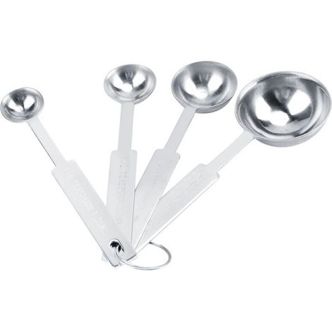 Cuillère Doseuse Lot de 4, Cuillère à Mesurer en Acier Inoxydable pour les Grains de Café et Divers Assaisonnements, Antirouille et Résistant à la Corrosion (1/4)