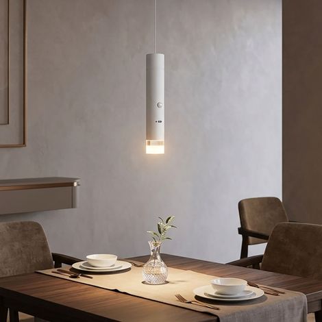 LED Pendelleuchte Hängelampe Wohnzimmerlampe Taschenlampe Touchdimmer H 120 cm (1/5)